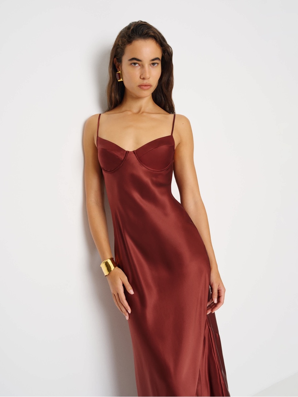 Reformation Neva Silk Maxi Dress in Romance